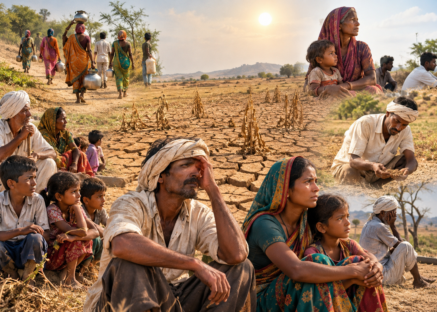 Drought-affected community in Beed